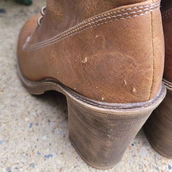 Womens Mudd sz 8.5 fold over lined chunky healed lace up mid calf boot - Picture 4 of 8